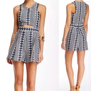 Romeo & Juliet Couture Cutout Embroidered Romper